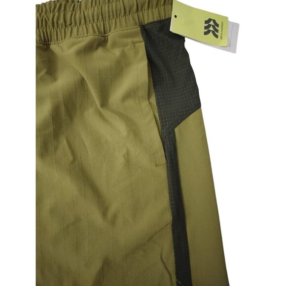 Men's All In Motion Sports Shorts in Olive Green and Black. Size XXL. NWT - Picture 3 of 6